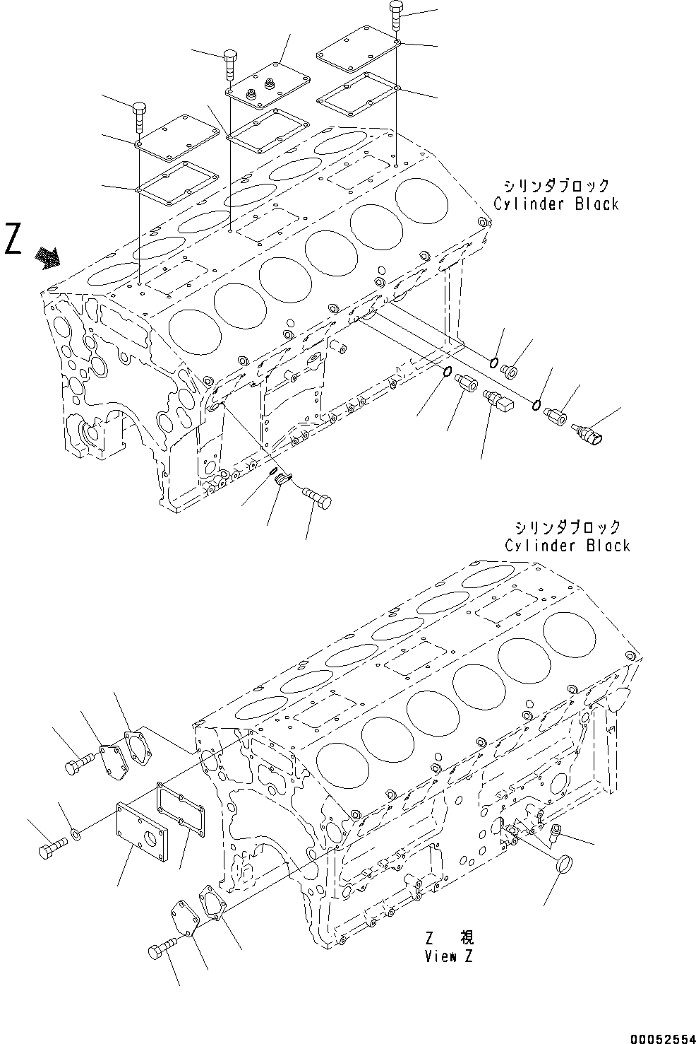 Engines Komatsu / SAA12V140E-3B S/N 502254-505076 (For HD785-7)(0000502C) / Cylinder Block Accessory (#502254-)(B030001 : A2011-007001)
