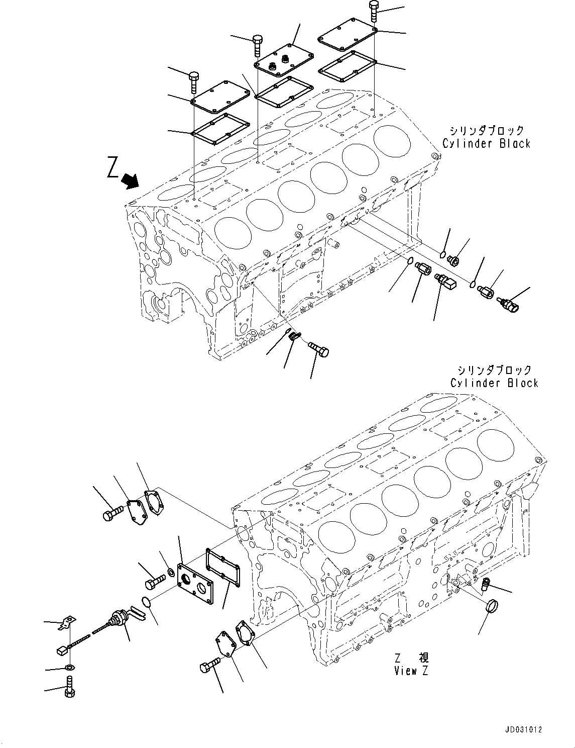 Engines Komatsu / SAA12V140E-3B S/N 502254-505076 (For HD785-7)(0000502C) / Cylinder Block Accessory (#502254-)(B026001 : A2011-003001)
