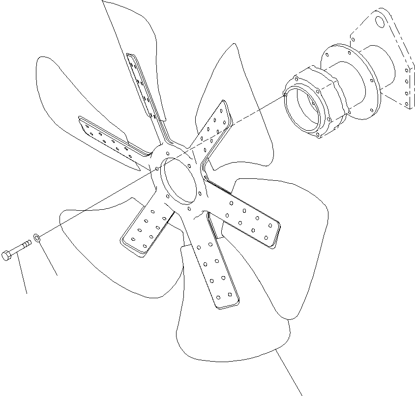 Engines Komatsu / SAA12V140E-3B S/N 502254-505076 (For HD785-7)(0000502C) / Cooling Fan (#502254-)(E009001 : A5030-001001)