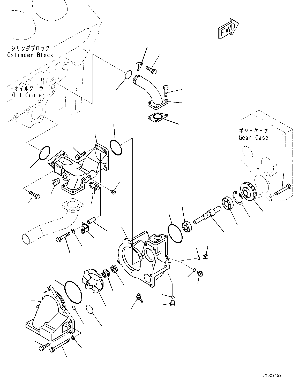 Engines Komatsu / SAA12V140E-3B S/N 502254-505076 (For HD785-7)(0000502C) / Water Pump, Water Pump (#506594-)(E012002 : A5010-003001A)