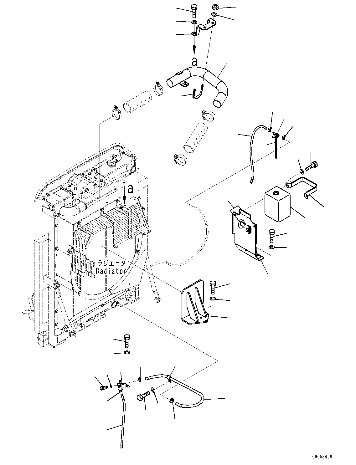Mobile crushers and recyclers Komatsu / BR380JG-1E0 S/N 2616-UP(0000509c) / Cooling System, Sub-tank and Drain Piping (#2616-2644)(C002006 : C0100-005006)