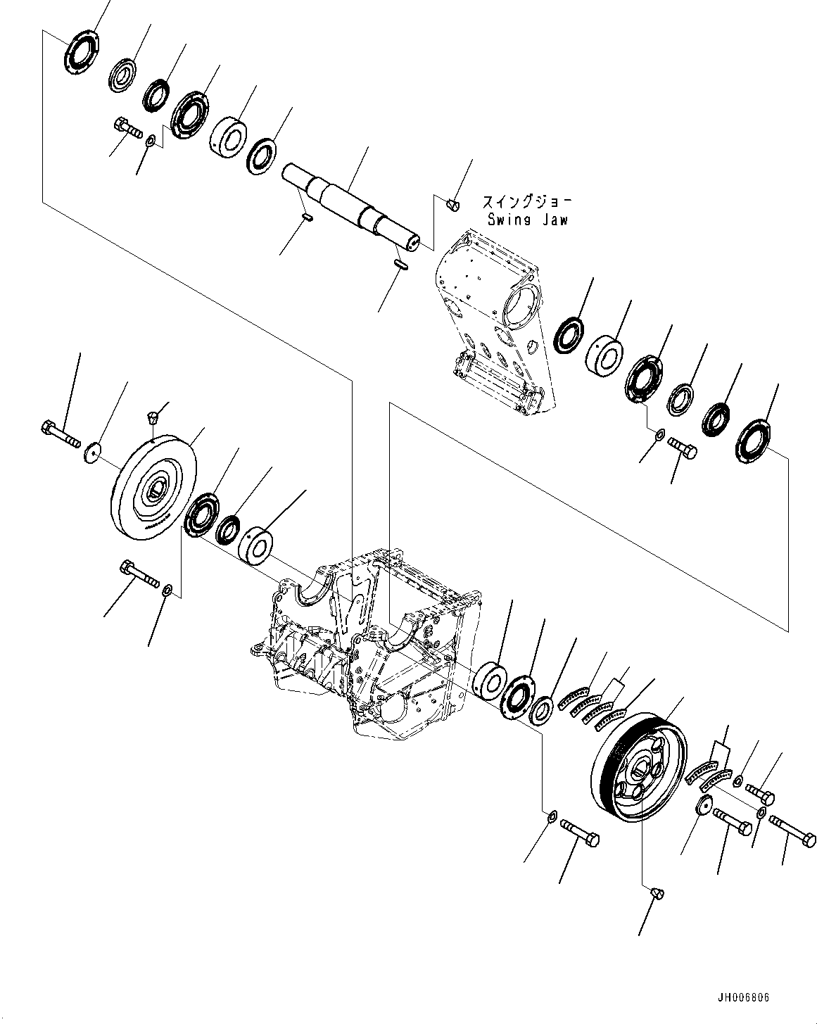 Mobile crushers and recyclers Komatsu / BR380JG-1E0 S/N 2616-UP(0000509c) / Crusher, Driving (#2642-)(T008004 : T1640-007003A)