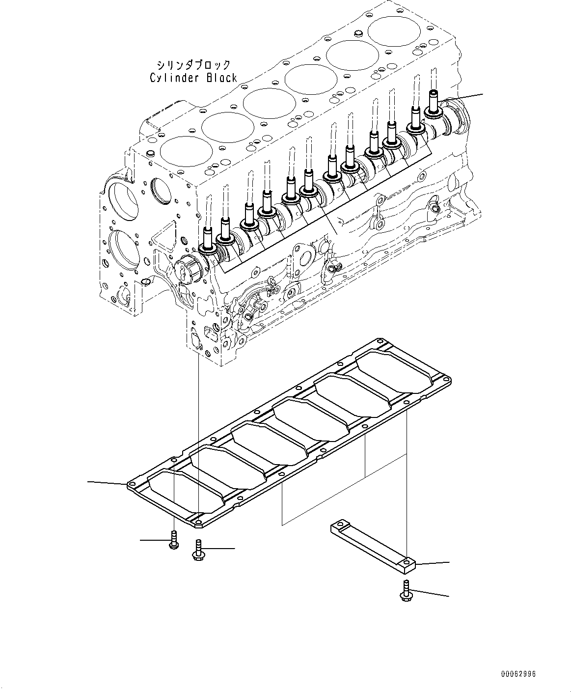 Komatsu parts book diagram for SAA6D107E-1A S/N 26546230-UP (For BR380JG-1E0): TAPPET AND BLOCK PLATE (#26546230-)
