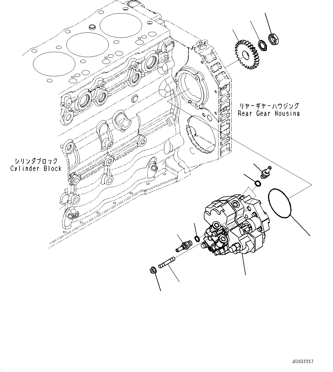 Komatsu parts book diagram for SAA6D107E-1A S/N 26546230-UP (For BR380JG-1E0): FUEL SUPPLY PUMP (#26546230-)