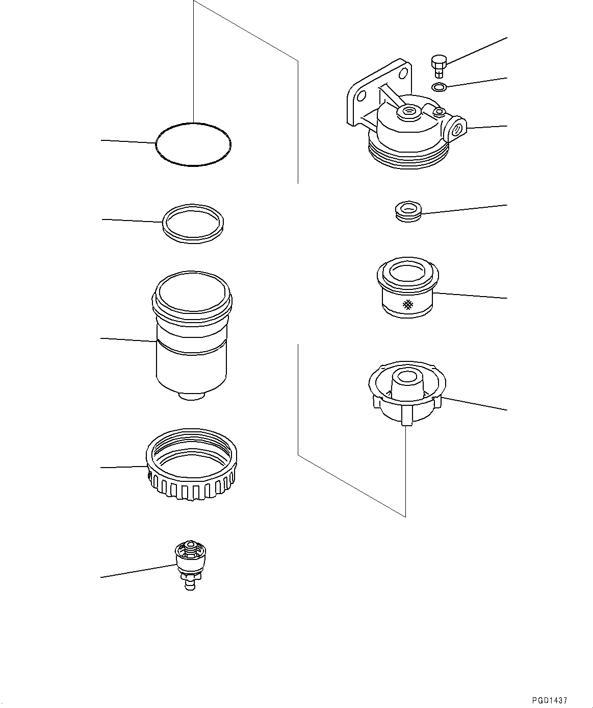 Komatsu parts book diagram for SAA6D107E-1A S/N 26546230-UP (For BR380JG-1E0): WATER SEPARATOR (#26546230-)
