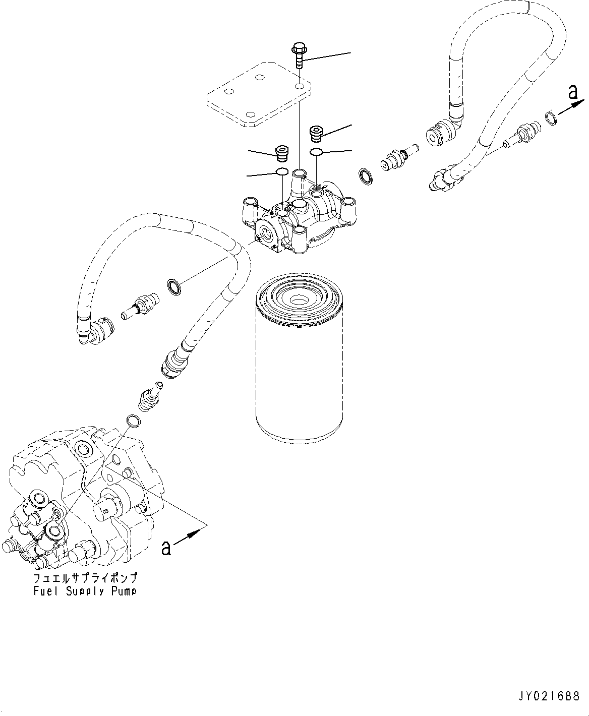 Engines Komatsu / SAA6D107E-1A S/N 26546230-UP (For BR380JG-1E0)(0000512c) / Fuel Filter (#26569779-)(D014001 : AFF10-003001)
