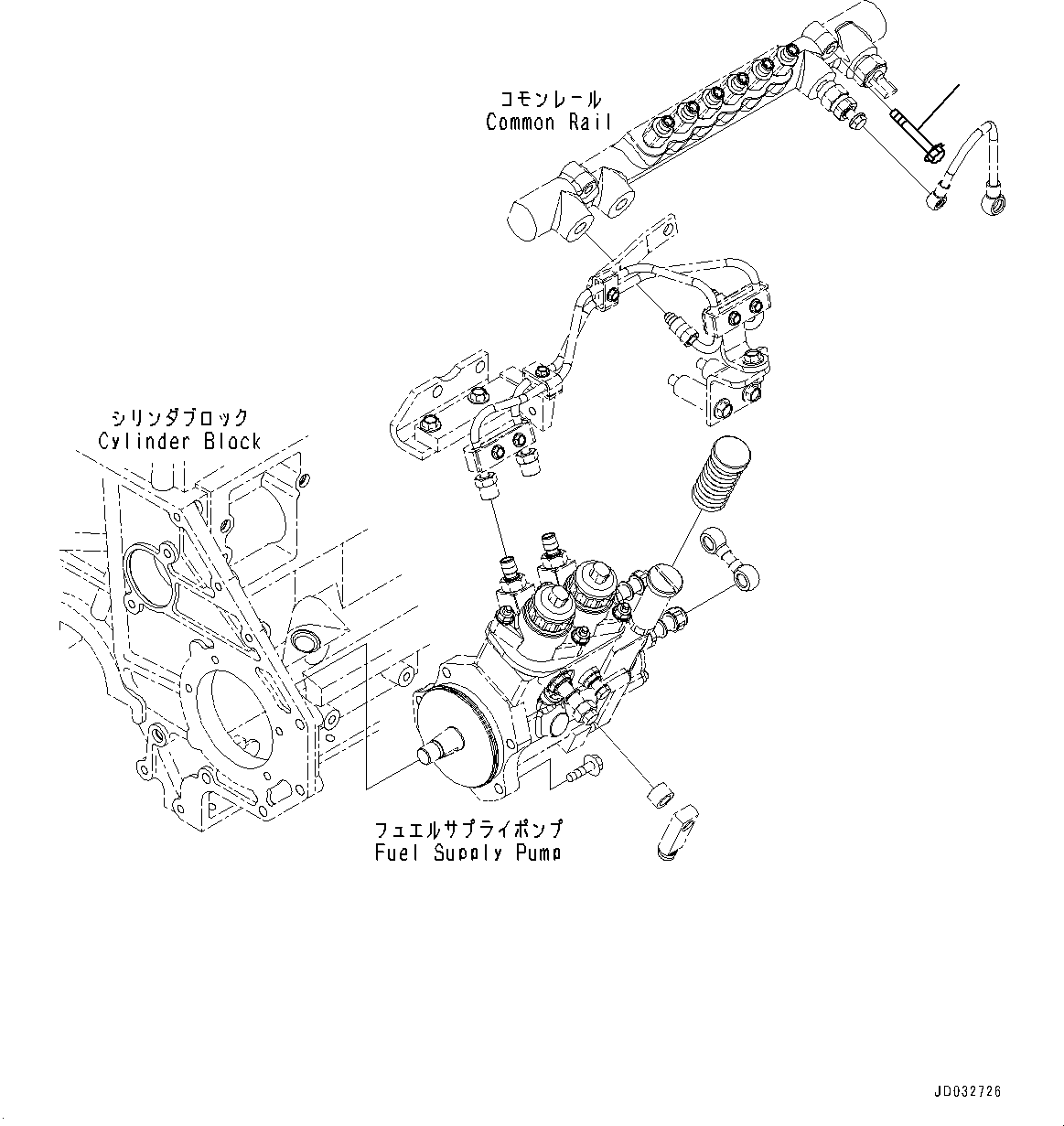 Engines Komatsu / SAA6D125E-5G S/N 567239-UP (For BR580JG-1)(0000513c) / Fuel Supply Pump, Mounting (2/2) (#567239-)(D003003 : A4010-001003)