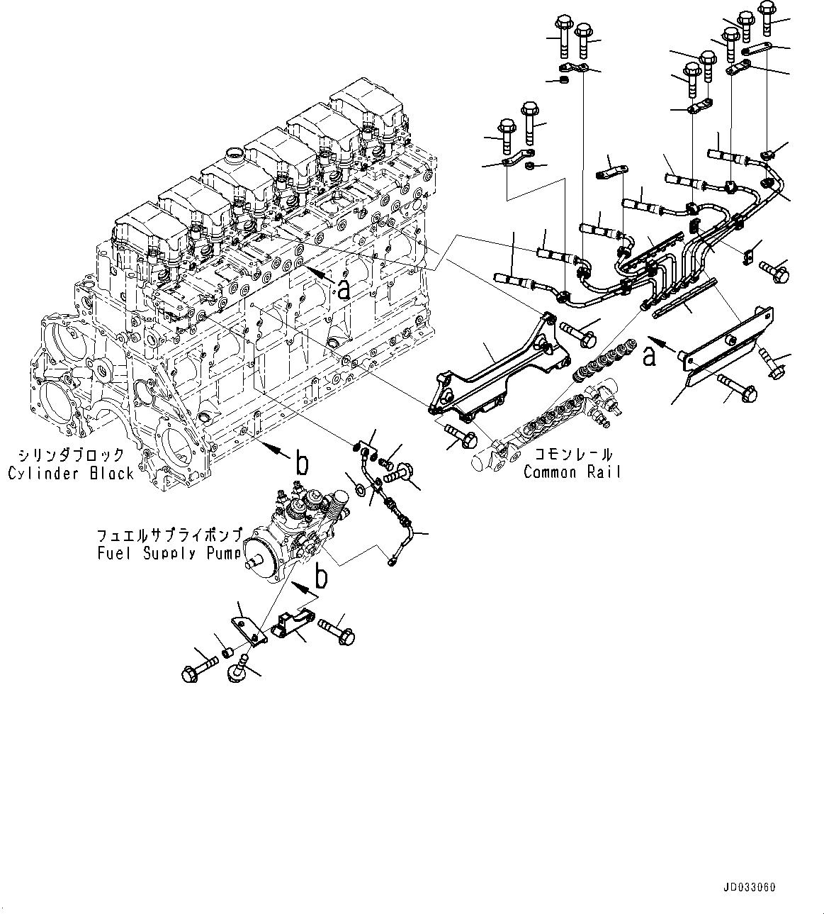 Engines Komatsu / SAA6D125E-5G S/N 567239-UP (For BR580JG-1)(0000513c) / Fuel Return (#567239-)(D008001 : A4230-001001)