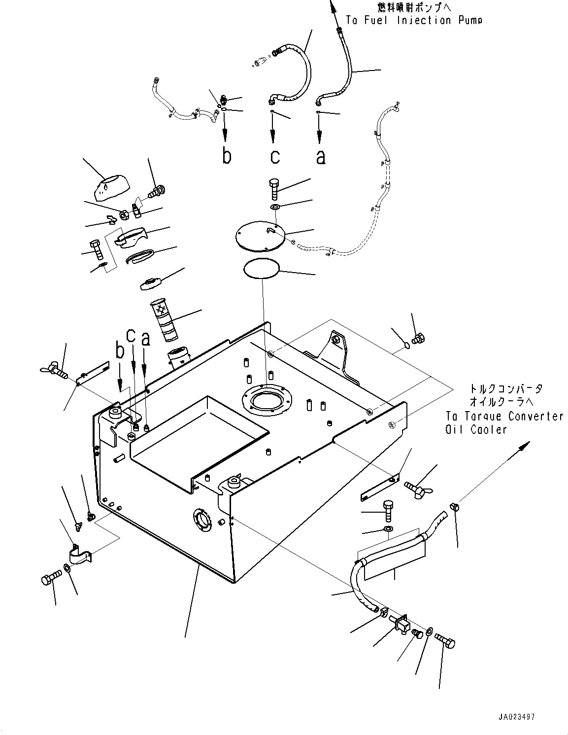 Wheel Loaders Komatsu / WA470-6 S/N 90216-UP(0000530c) / Fuel Tank, Fuel Tank Related Parts (#90216-)(D001001 : D0100-002001)