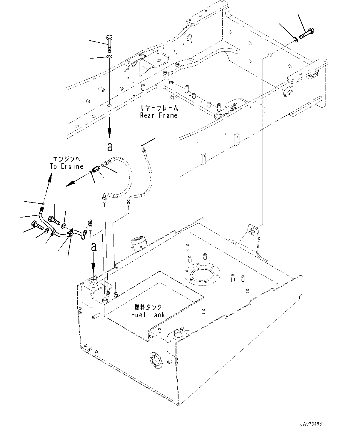 Wheel Loaders Komatsu / WA470-6 S/N 90216-UP(0000530c) / Fuel Tank, Mounting (#90216-)(D001002 : D0100-002002)