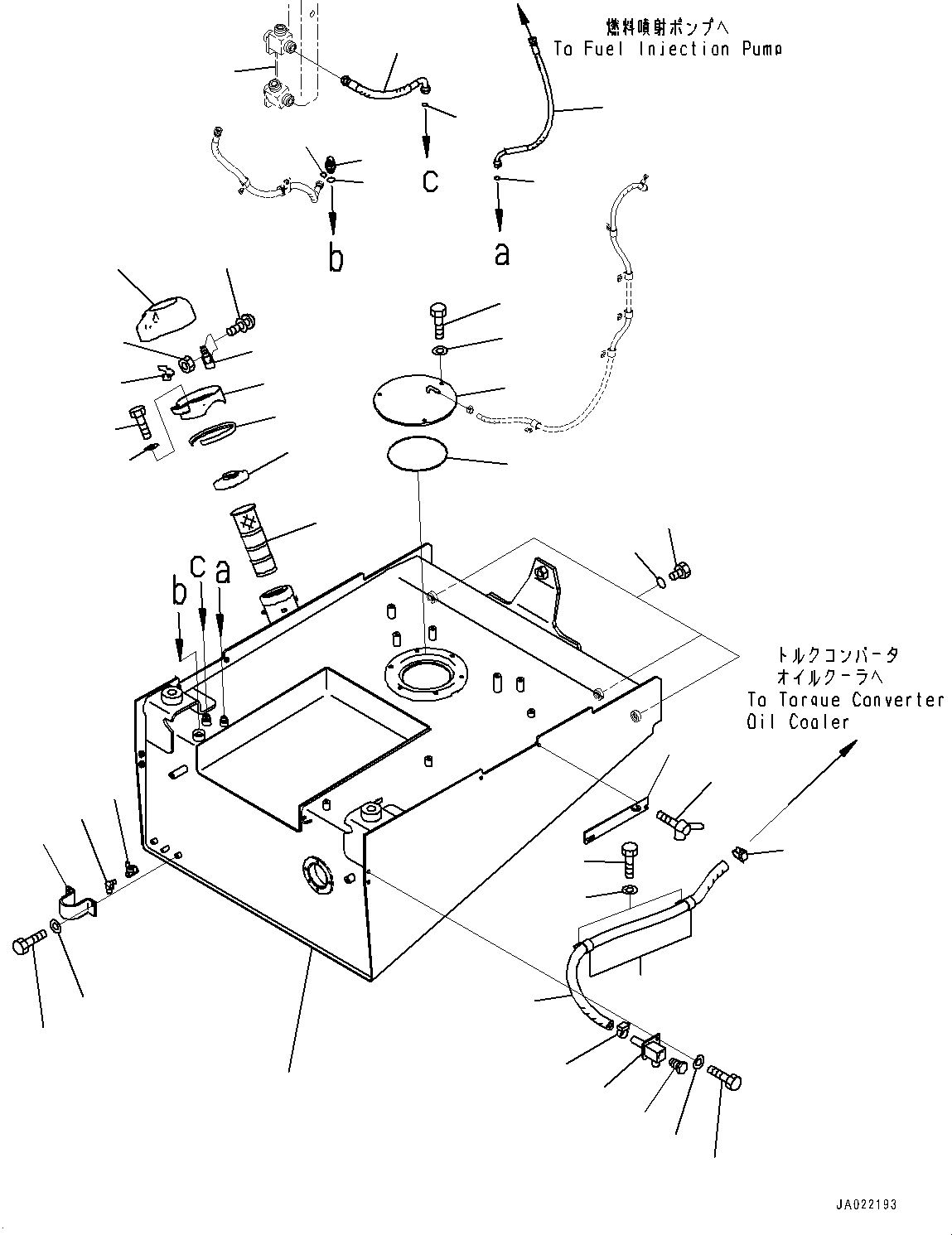 Wheel Loaders Komatsu / WA470-6 S/N 90216-UP(0000530c) / Fuel Tank, Fuel Tank Related Parts (#90216-)(D002001 : D0100-005001)