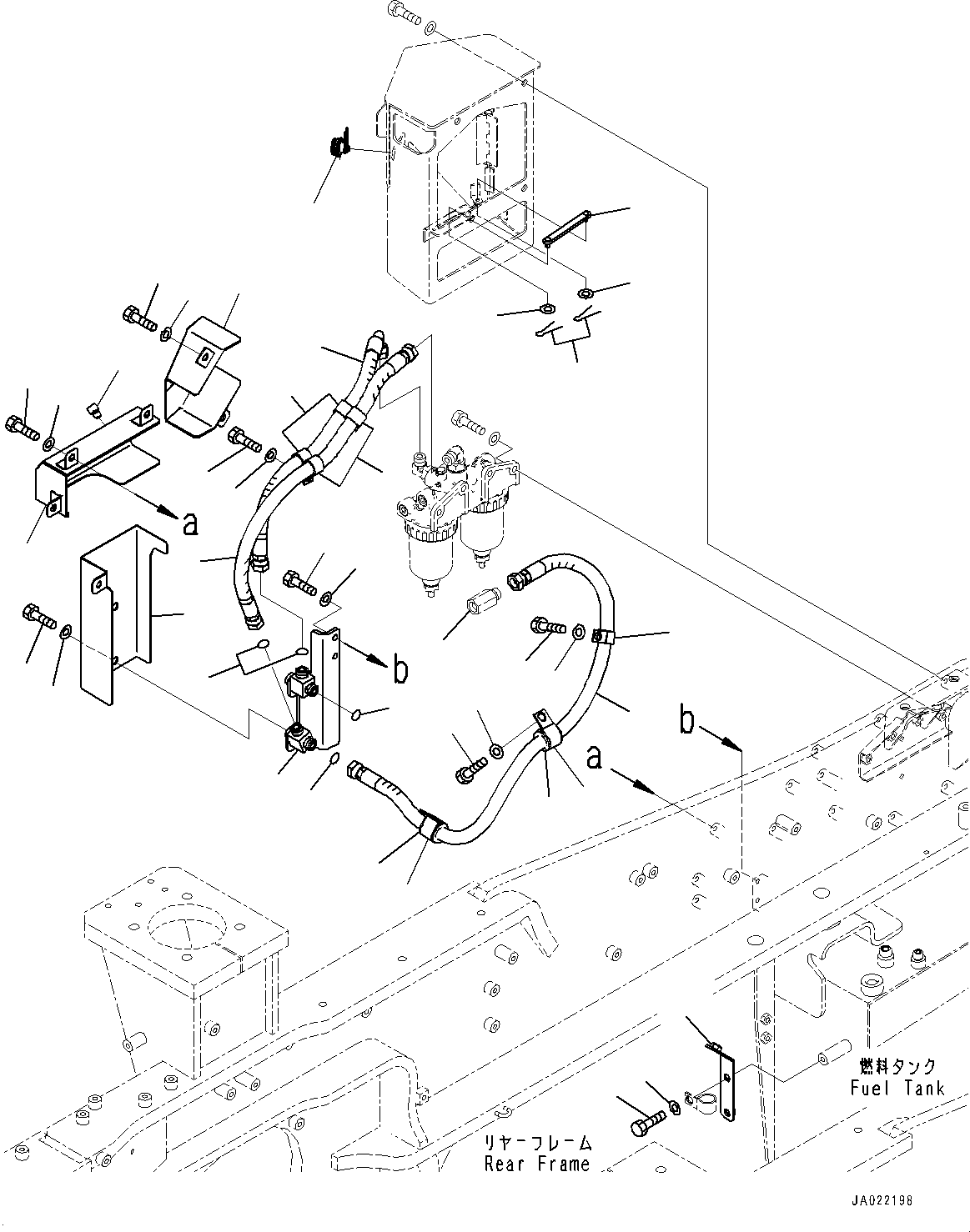 Wheel Loaders Komatsu / WA470-6 S/N 90216-UP(0000530c) / Fuel Tank, Water Separator Piping (#90216-)(D002006 : D0100-005006)