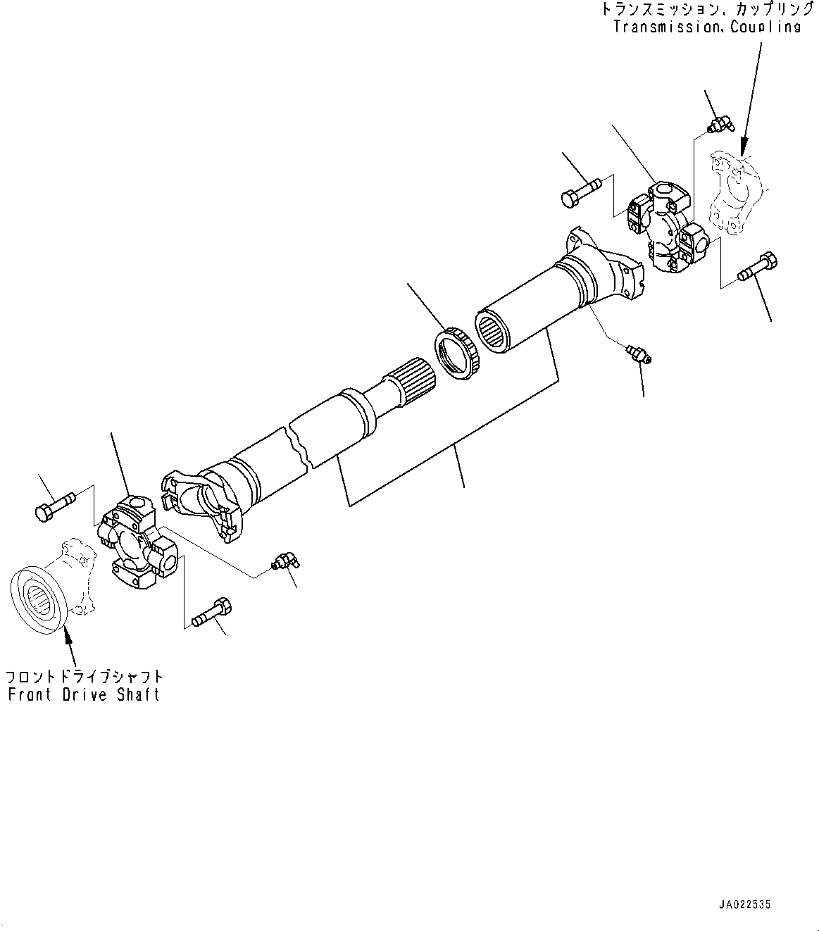 Wheel Loaders Komatsu / WA470-6 S/N 90216-UP(0000530c) / Propeller Shaft, Shaft and Bolt (#90871-)(F001002 : F4200-003001A)