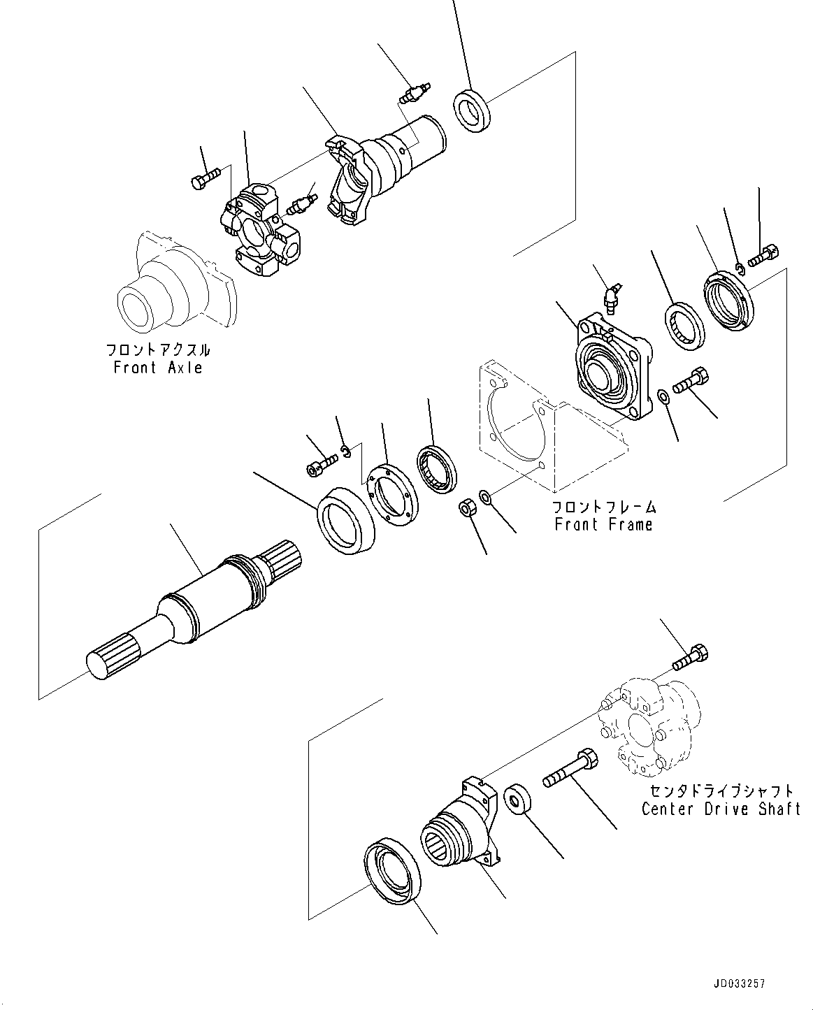 Wheel Loaders Komatsu / WA470-6 S/N 90216-UP(0000530c) / Propeller Shaft, Front (#90216-)(F001003 : F4200-003002)