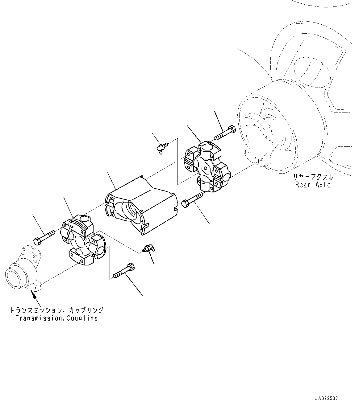Wheel Loaders Komatsu / WA470-6 S/N 90216-UP(0000530c) / Propeller Shaft, Rear (#90216-)(F001004 : F4200-003003)