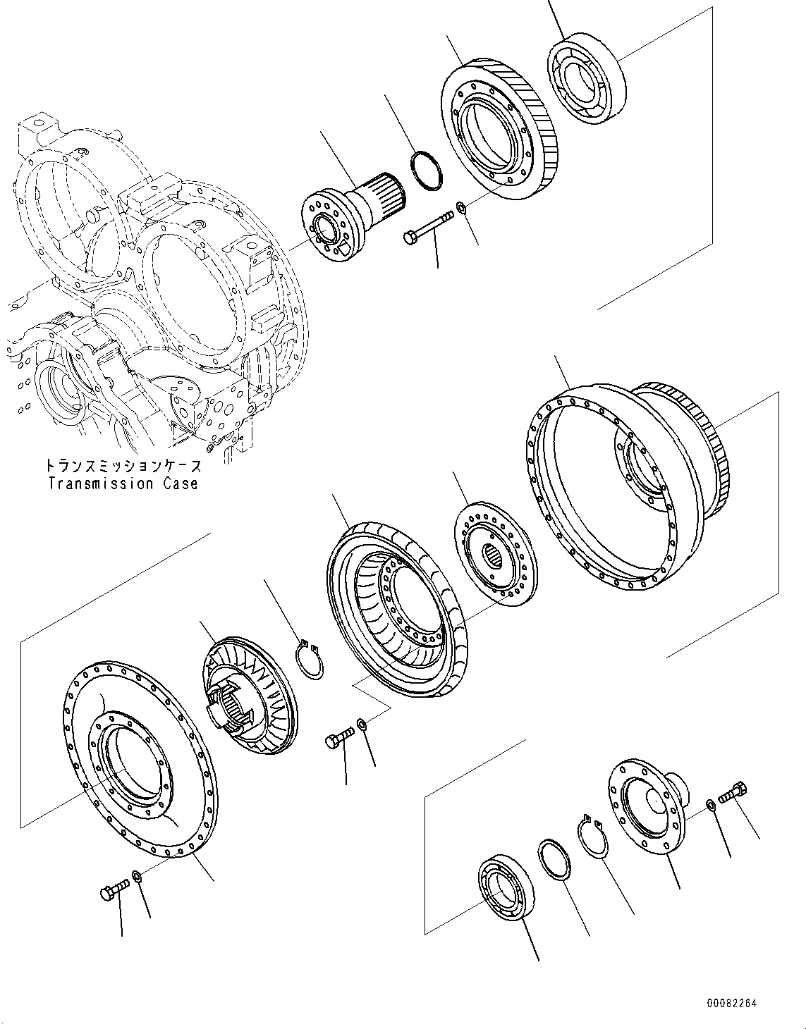 Wheel Loaders Komatsu / WA470-6 S/N 90216-UP(0000530c) / Torque Converter and Transmission, Pump and Turbine (#90216-)(F006001 : F4300-009001)