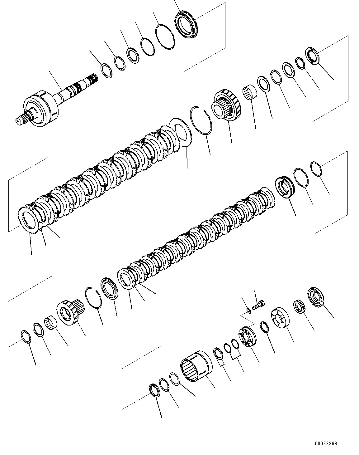 Wheel Loaders Komatsu / WA470-6 S/N 90216-UP(0000530c) / Torque Converter and Transmission, 3rd and 4th Housing (#90216-)(F006004 : F4300-009004)