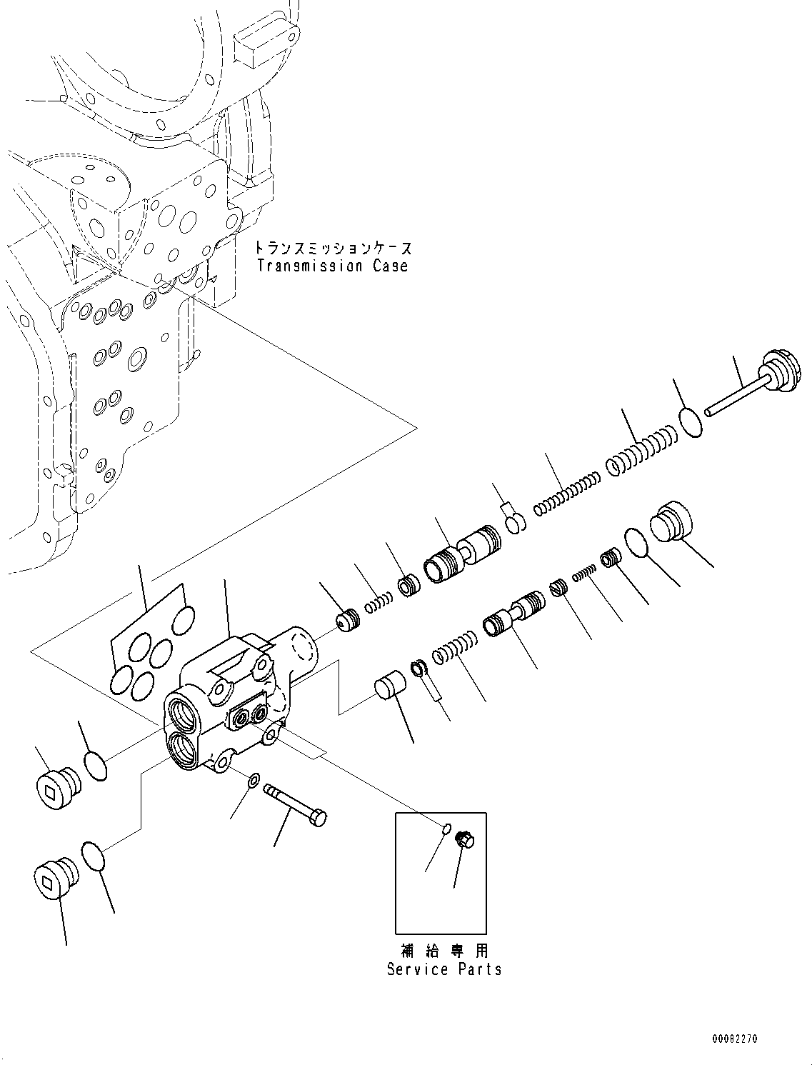 Wheel Loaders Komatsu / WA470-6 S/N 90216-UP(0000530c) / Torque Converter and Transmission, Relief Valve (#90216-)(F006006 : F4300-009006)