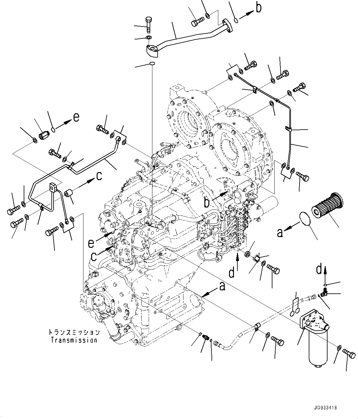 Wheel Loaders Komatsu / WA470-6 S/N 90216-UP(0000530c) / Torque Converter and Transmission, Piping (#90216-)(F006018 : F4300-009014)