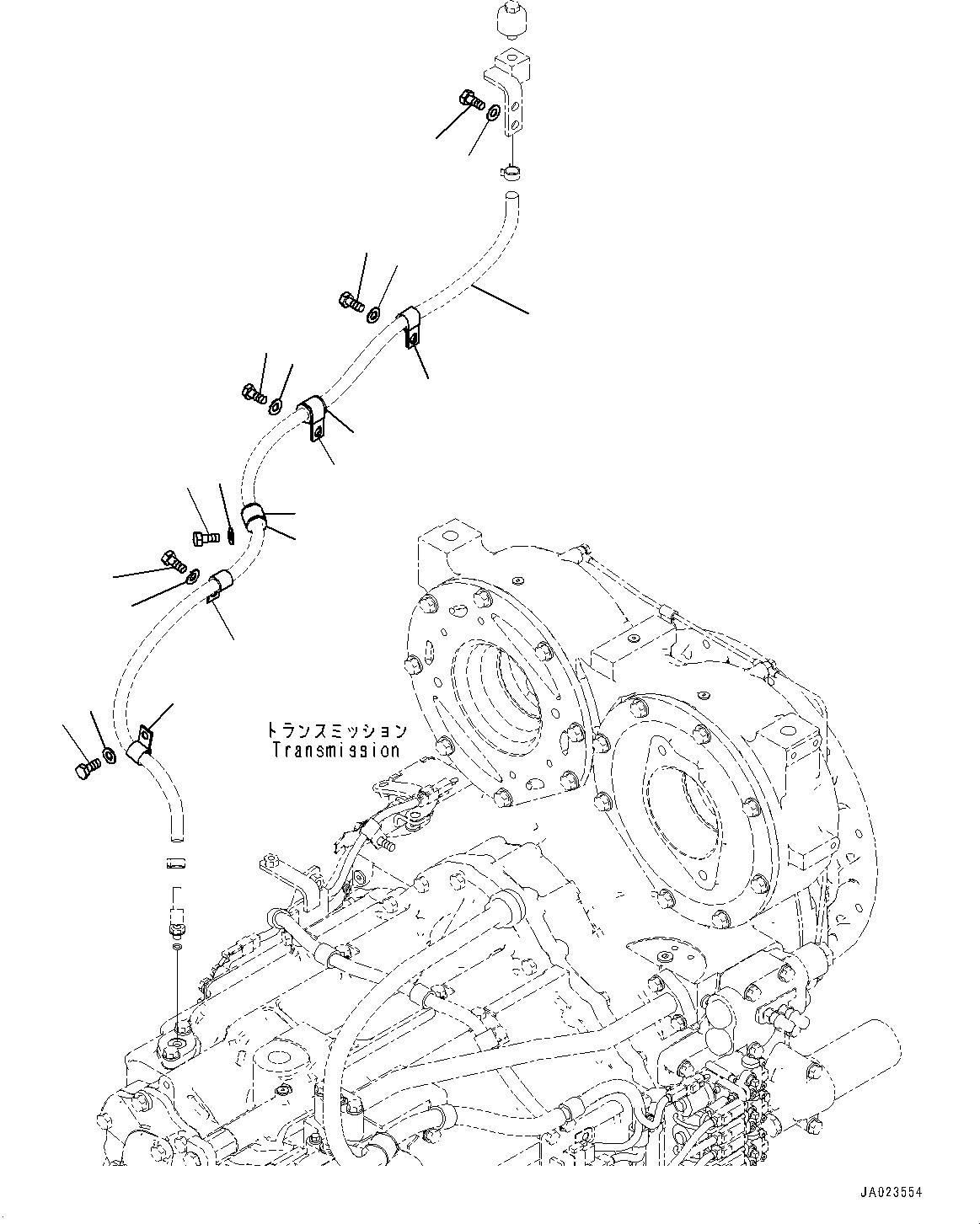 Wheel Loaders Komatsu / WA470-6 S/N 90216-UP(0000530c) / Torque Converter and Transmission, Mounting (3/3) (#90216-)(F006028 : F4300-009024)