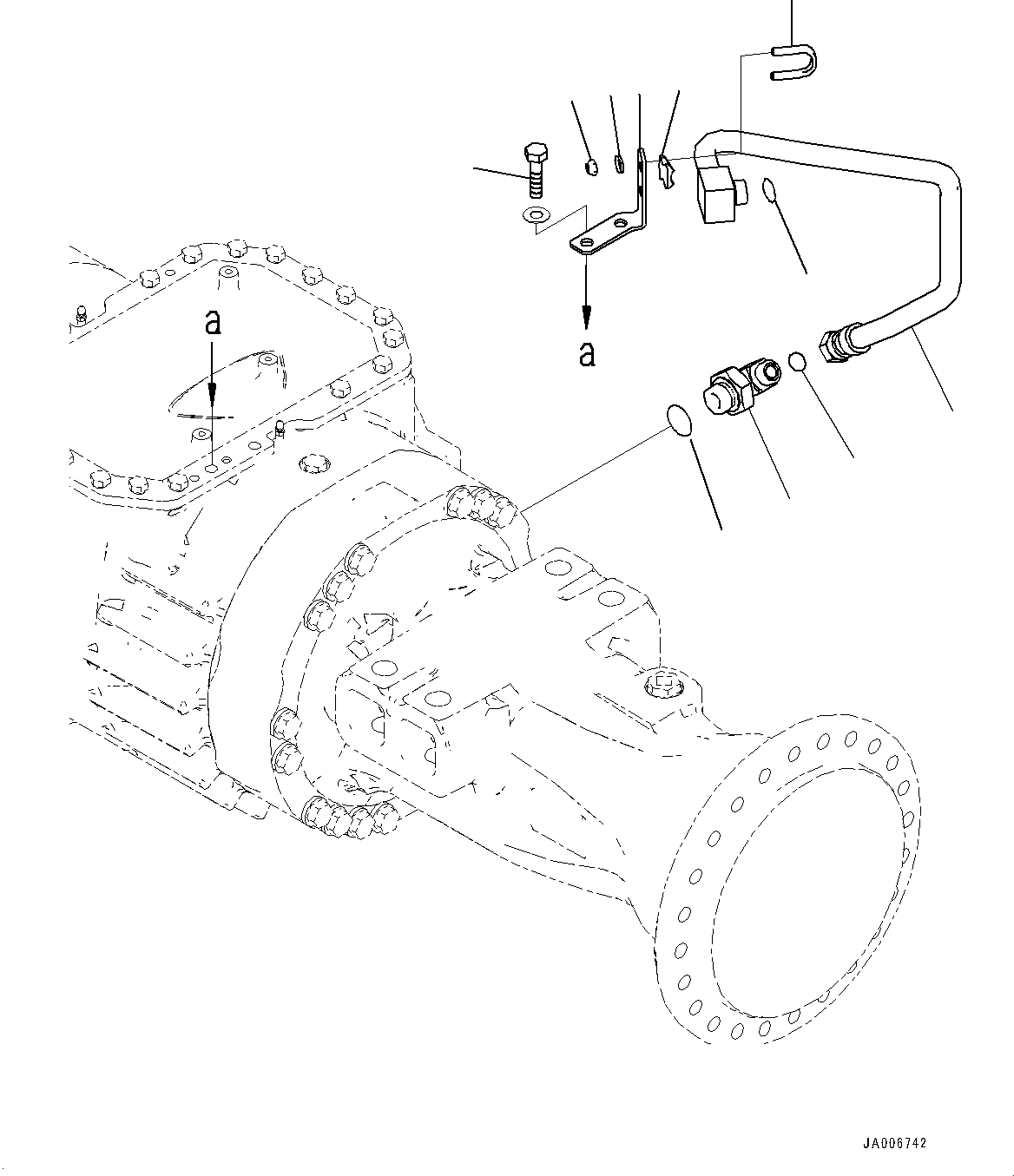 Wheel Loaders Komatsu / WA470-6 S/N 90216-UP(0000530c) / Front Axle, Piping (#90216-91359)(F012010 : F4400-005009)