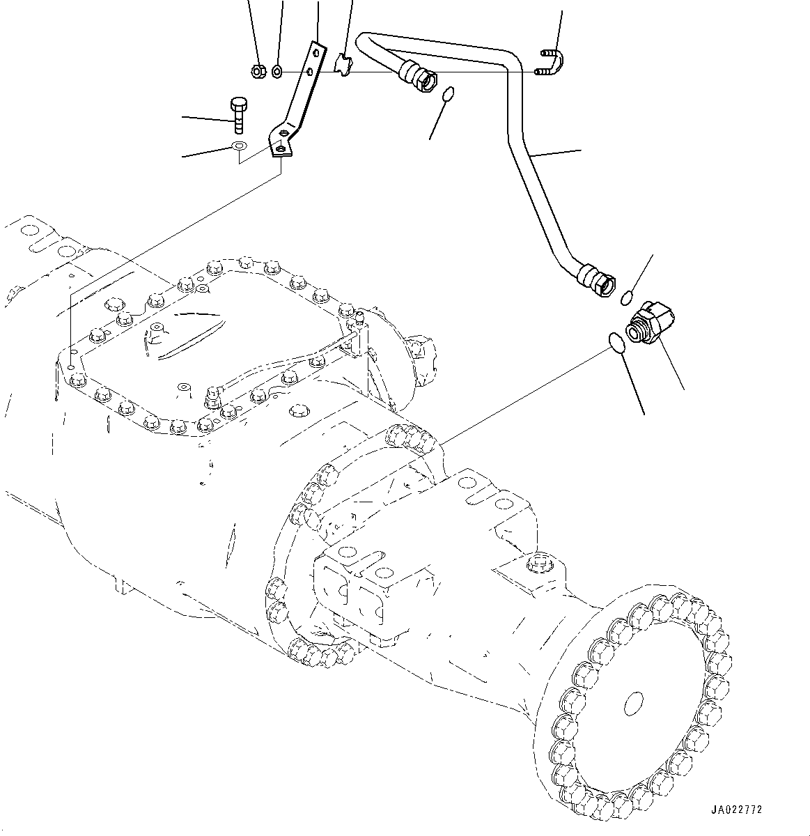 Wheel Loaders Komatsu / WA470-6 S/N 90216-UP(0000530c) / Front Axle, Piping (#91360-)(F013009 : F4400-009009)