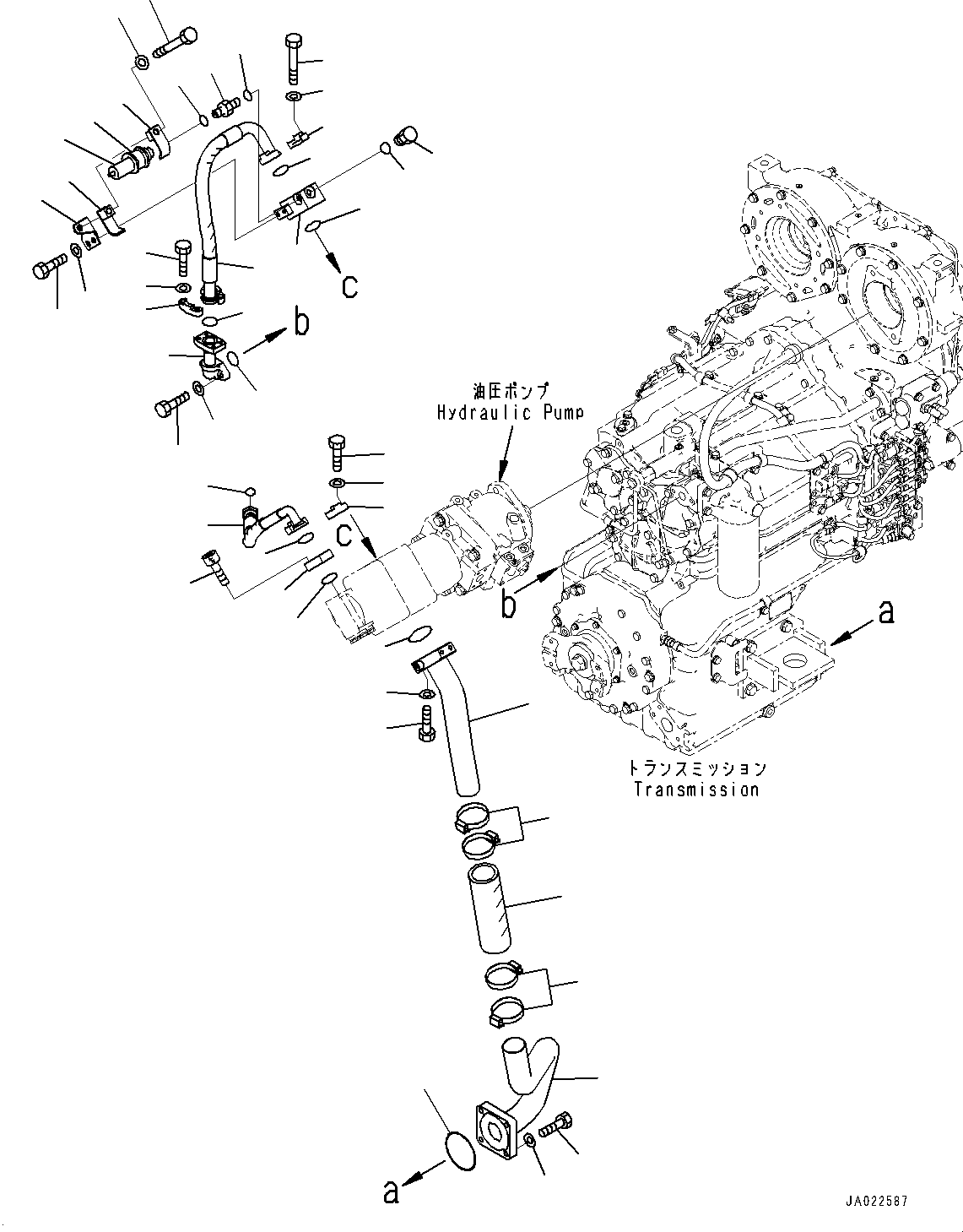 Wheel Loaders Komatsu / WA470-6 S/N 90216-UP(0000530c) / Hydraulic Pump, Transmission Piping (#91248-)(H010029 : H0210-006025A)