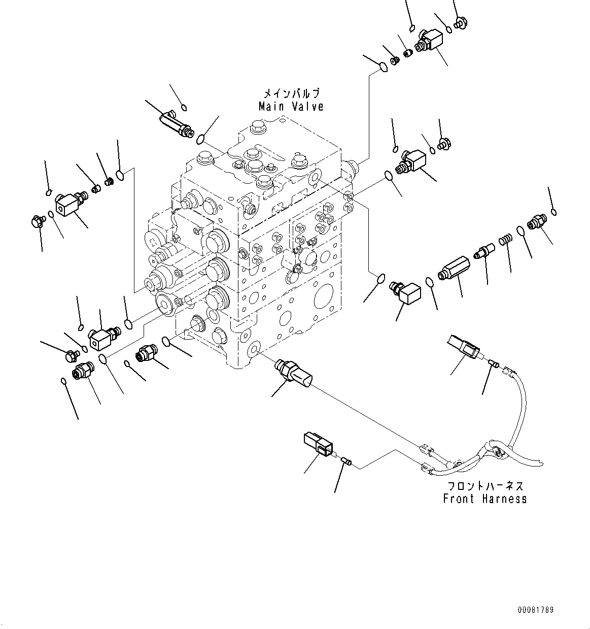 Wheel Loaders Komatsu / WA480-6 S/N 90216-UP(0000532c) / Hydraulic Oil Control Valve, Elbow (#90216-)(H008012 : H0120-012010)