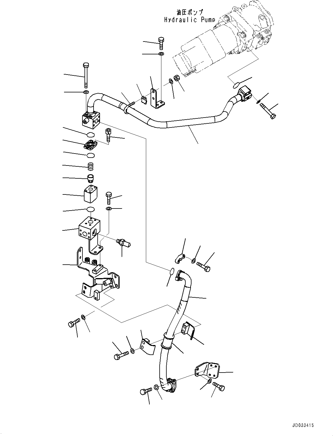 Wheel Loaders Komatsu / WA480-6 S/N 90216-UP(0000532c) / Hydraulic Pump, Steering Piping (#90216-)(H010026 : H0210-004023)