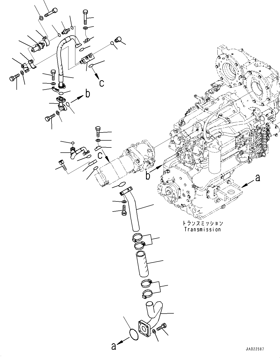 Wheel Loaders Komatsu / WA480-6 S/N 90216-UP(0000532c) / Hydraulic Pump, Transmission Piping (#91248-)(H010029 : H0210-004025A)