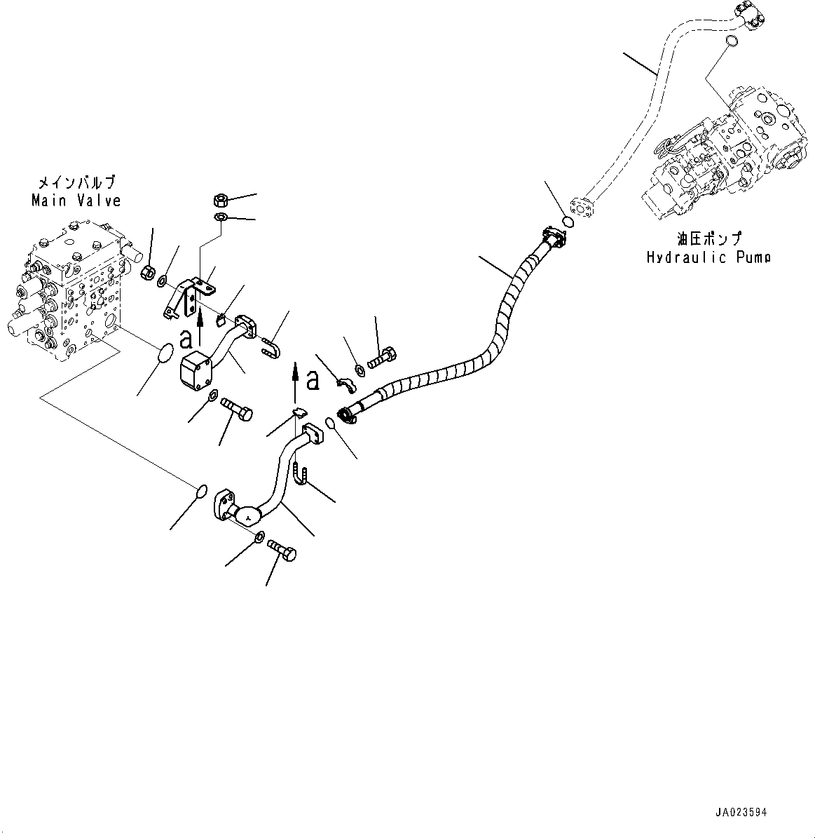 Wheel Loaders Komatsu / WA480-6 S/N 90216-UP(0000532c) / Hydraulic Piping, Delivery Piping (#90216-)(H018003 : H4200-015003)