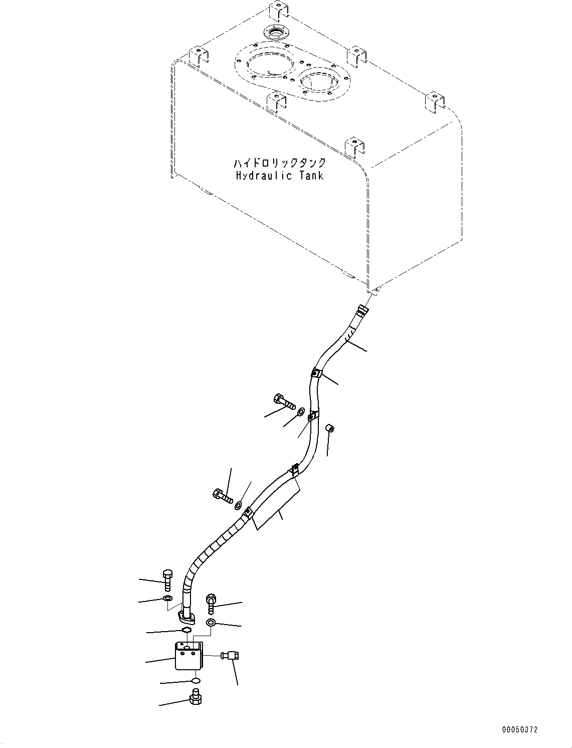 Wheel Loaders Komatsu / WA480-6 S/N 90216-UP(0000532c) / Hydraulic Piping, T Block Drain Piping (#90216-91258)(H014010 : H4200-010010)