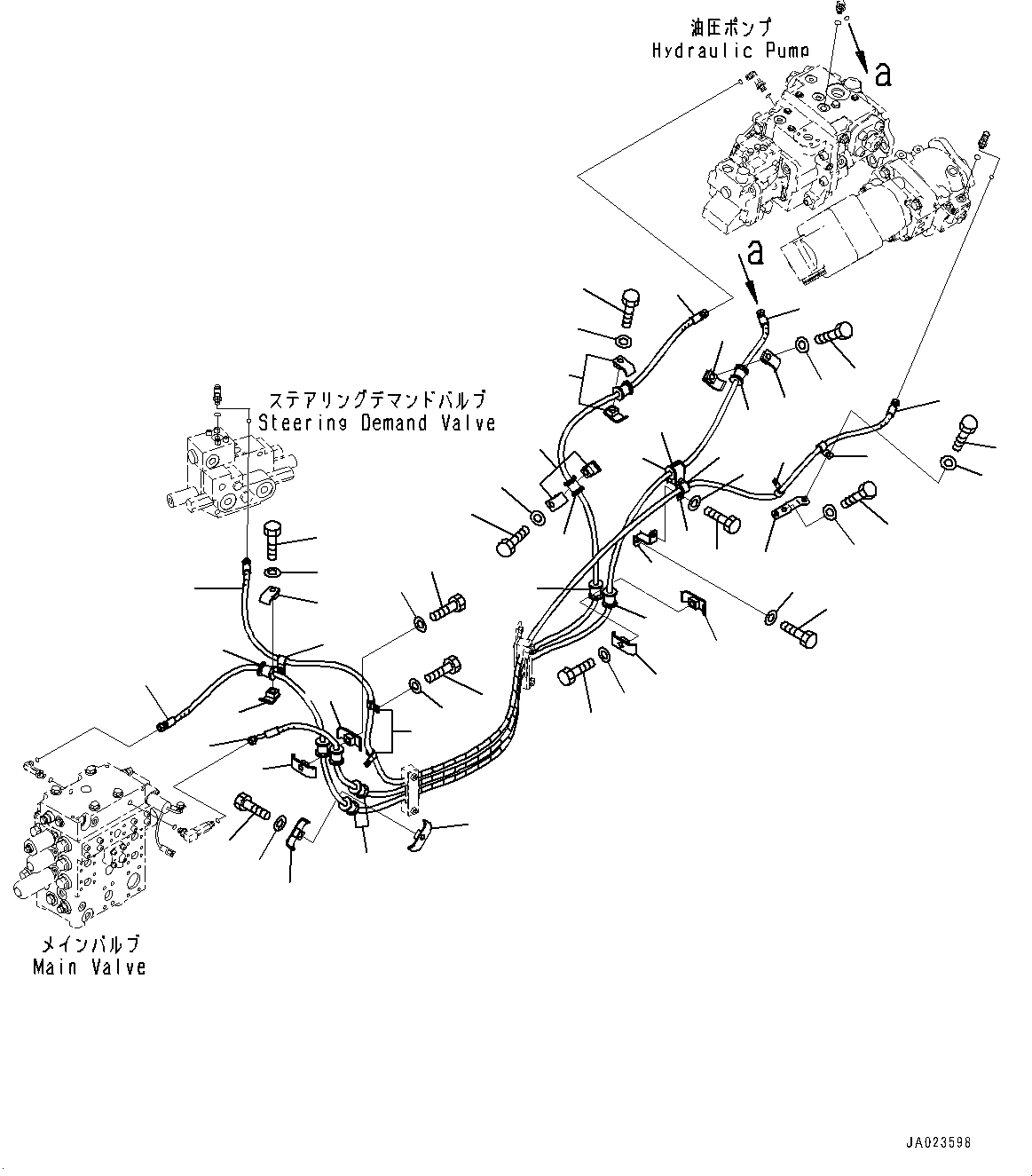 Wheel Loaders Komatsu / WA480-6 S/N 90216-UP(0000532c) / Hydraulic Piping, LS Piping (#90216-)(H018013 : H4200-015011)