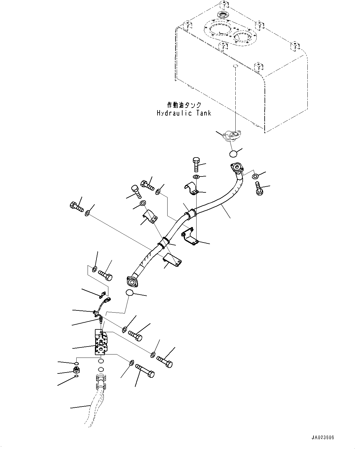 Wheel Loaders Komatsu / WA480-6 S/N 90216-UP(0000532c) / Hydraulic Piping, Return Piping (#90216-)(H019009 : H4200-016009)