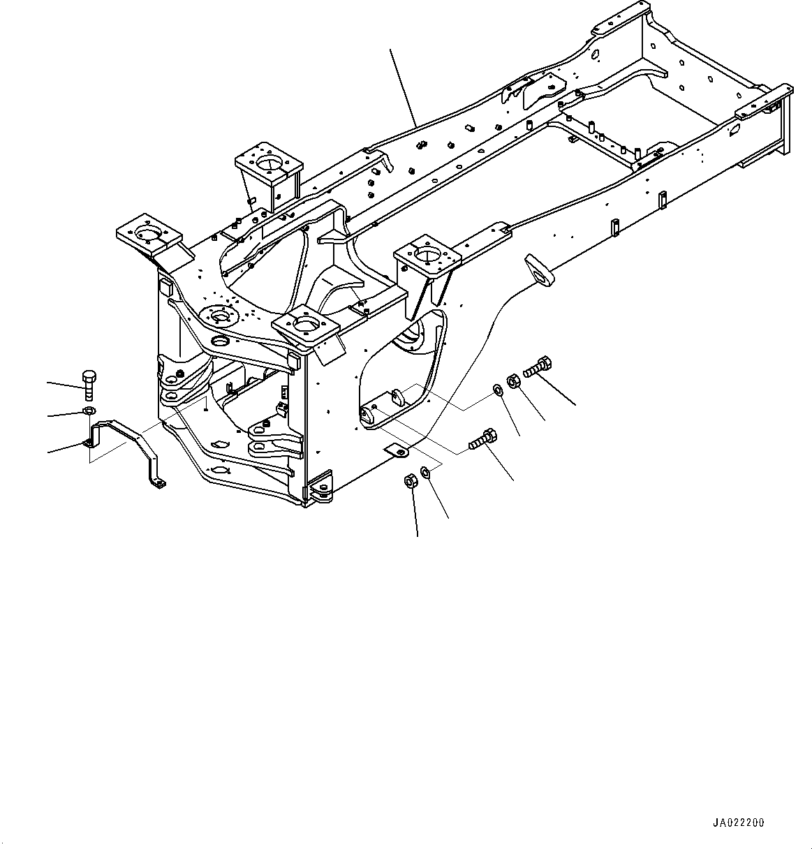 Wheel Loaders Komatsu / WA480-6 S/N 90216-UP(0000532c) / Rear Frame (#90216-)(J010001 : J4120-014001)