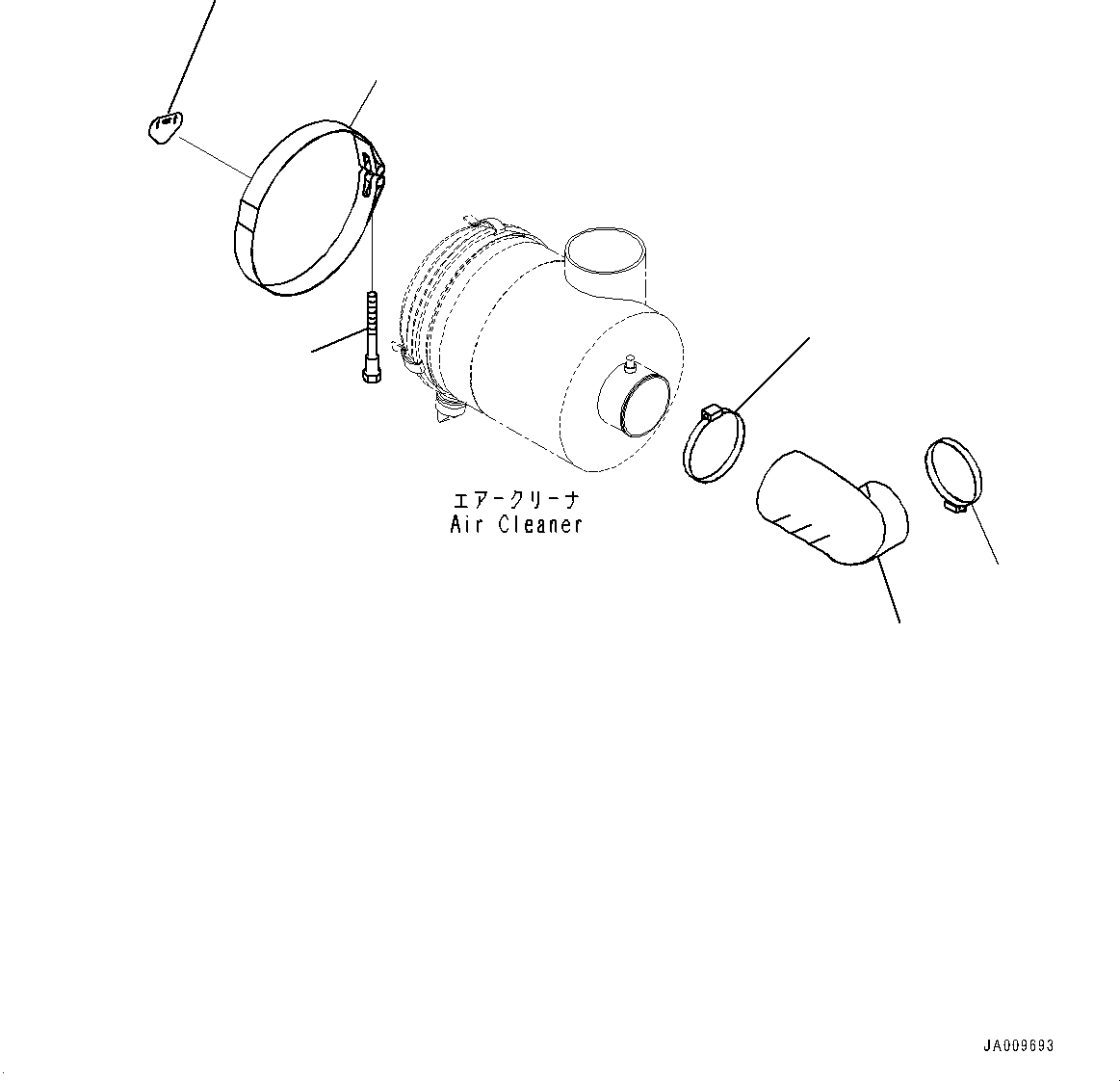 Wheel Loaders Komatsu / WA480-6 S/N 90216-UP (For EU)(0000533c) / Engine Wiring Harness, Air Cleaner Assembly (#90216-)(B002003 : B0110-005003)