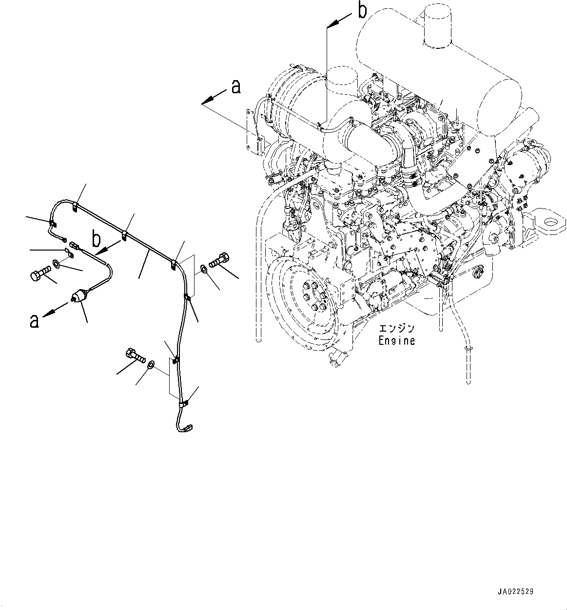 Wheel Loaders Komatsu / WA480-6 S/N 90216-UP (For EU)(0000533c) / Engine Wiring Harness, Dust Indicator (#90216-)(B004004 : B0110-006004)