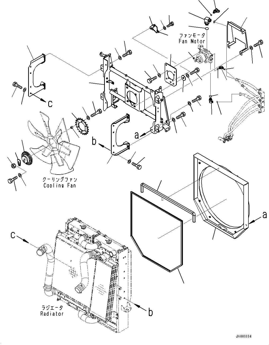 Wheel Loaders Komatsu / WA480-6 S/N 90216-UP (For EU)(0000533c) / Radiator, Mounting (2/3) (#90216-)(C001006 : C0110-003005)