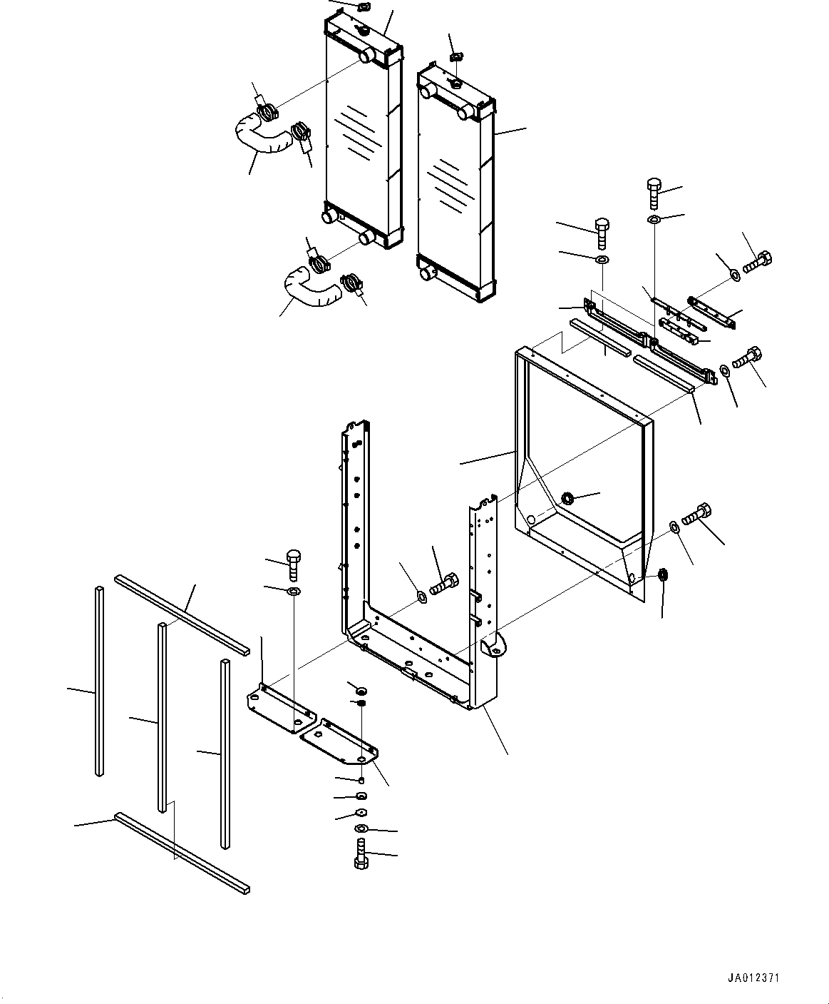 Wheel Loaders Komatsu / WA480-6 S/N 90216-UP (For EU)(0000533c) / Radiator, Supply Parts (#90642-)(C001022 : C0110-003021)