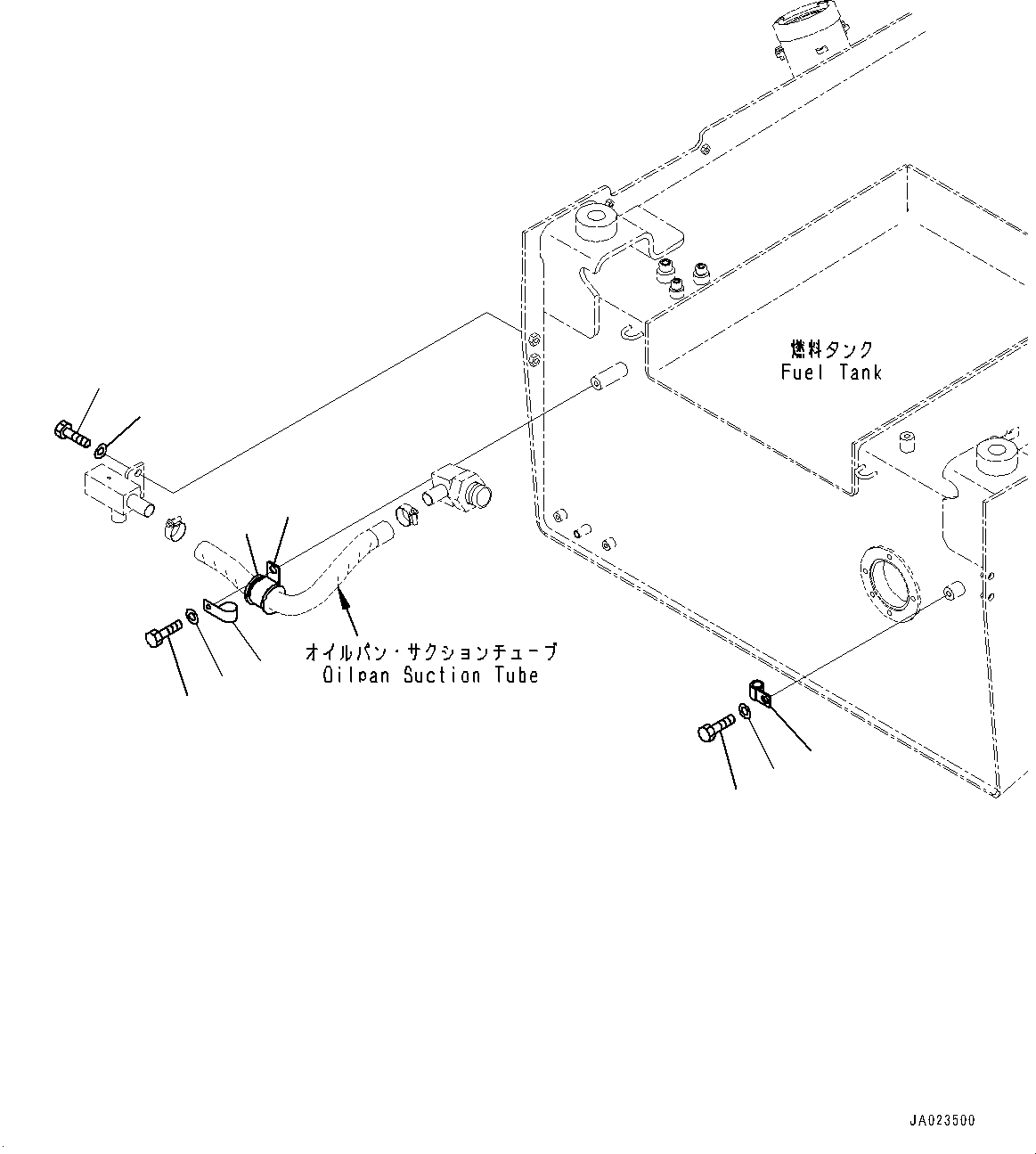 Wheel Loaders Komatsu / WA480-6 S/N 90216-UP (For EU)(0000533c) / Fuel Tank, Clamp (#90216-)(D001004 : D0100-002004)
