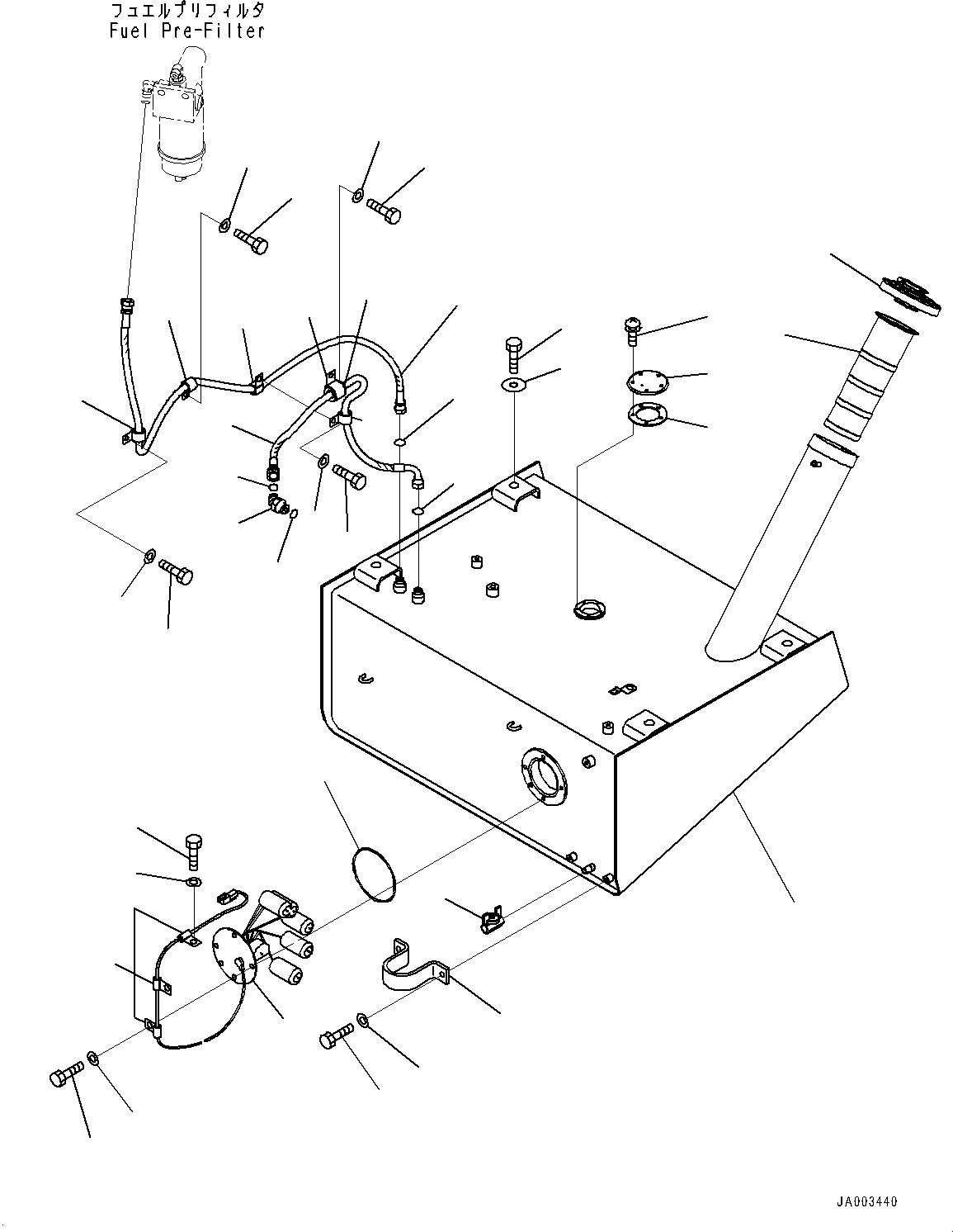 Wheel Loaders Komatsu / WA150-6 S/N 80001-UP(0000543c) / Fuel Tank, Tank (#80001-)(D001001 : D0100-001001)