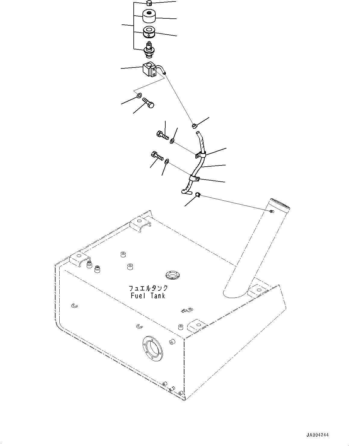 Wheel Loaders Komatsu / WA150-6 S/N 80001-UP(0000543c) / Fuel Tank, Breather (#80001-)(D001002 : D0100-001002)