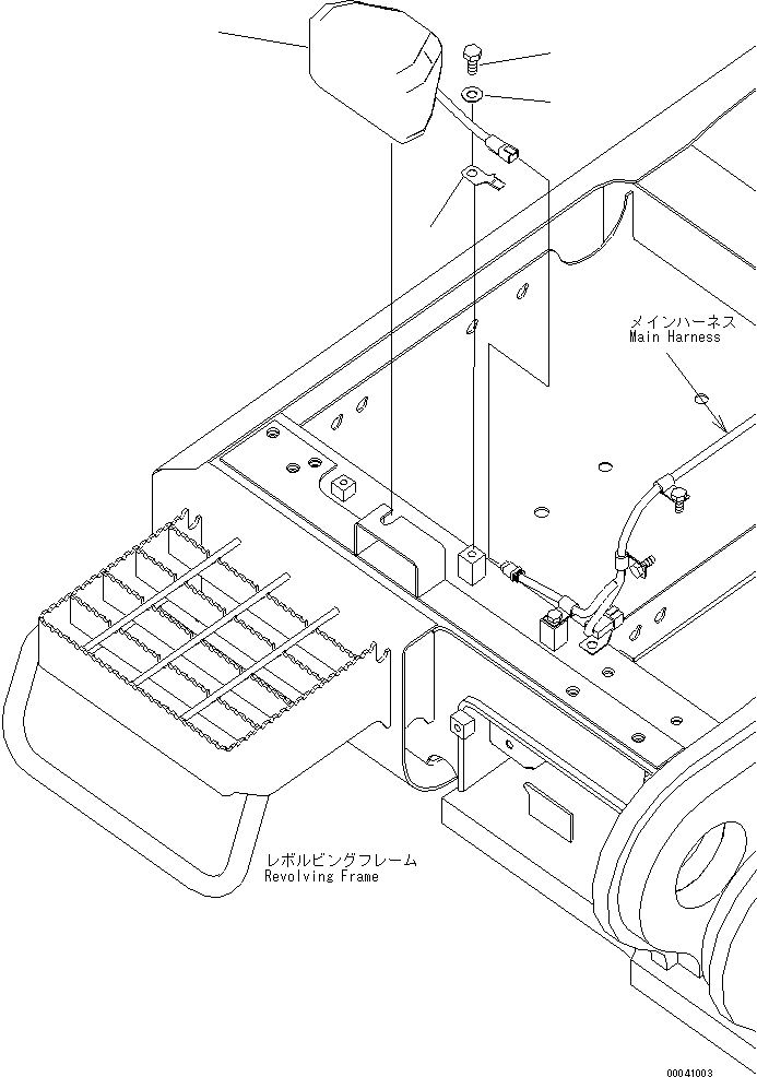 Komatsu parts book diagram for PC800-8E0 S/N K55001-UP: WIRING, WITH CYLINDER LOCK VALVE, WORKING LAMP