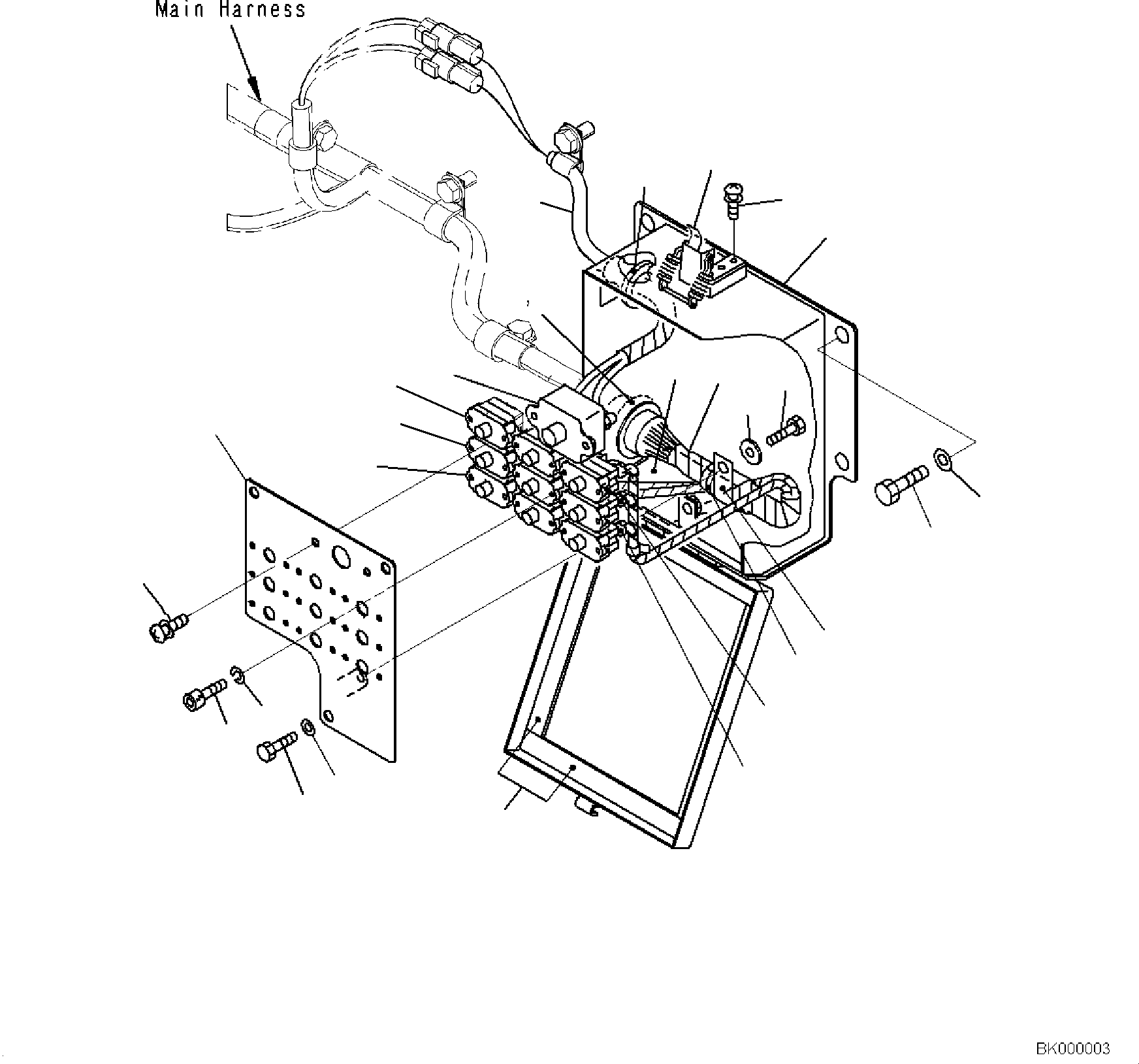 Komatsu parts book diagram for PC800-8E0 S/N K55001-UP: WIRING, WITH CYLINDER LOCK VALVE, BREAKER CIRCUIT