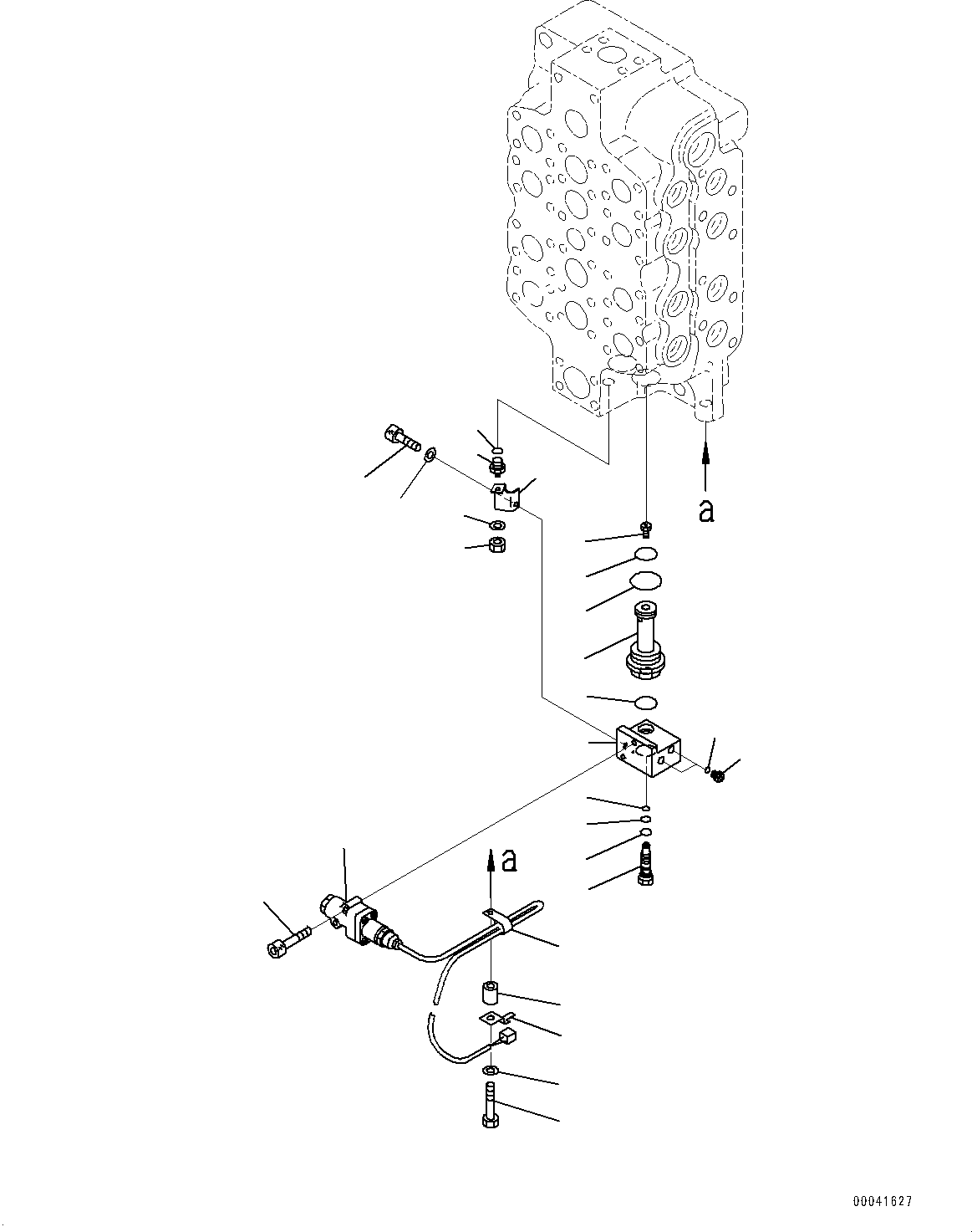 Komatsu parts book diagram for PC800-8E0 S/N K55001-UP: MAIN CONTROL VALVE, BOOM AND ARM, INNER PARTS, 4-SPOOL CONTROL VALVE (7/7)