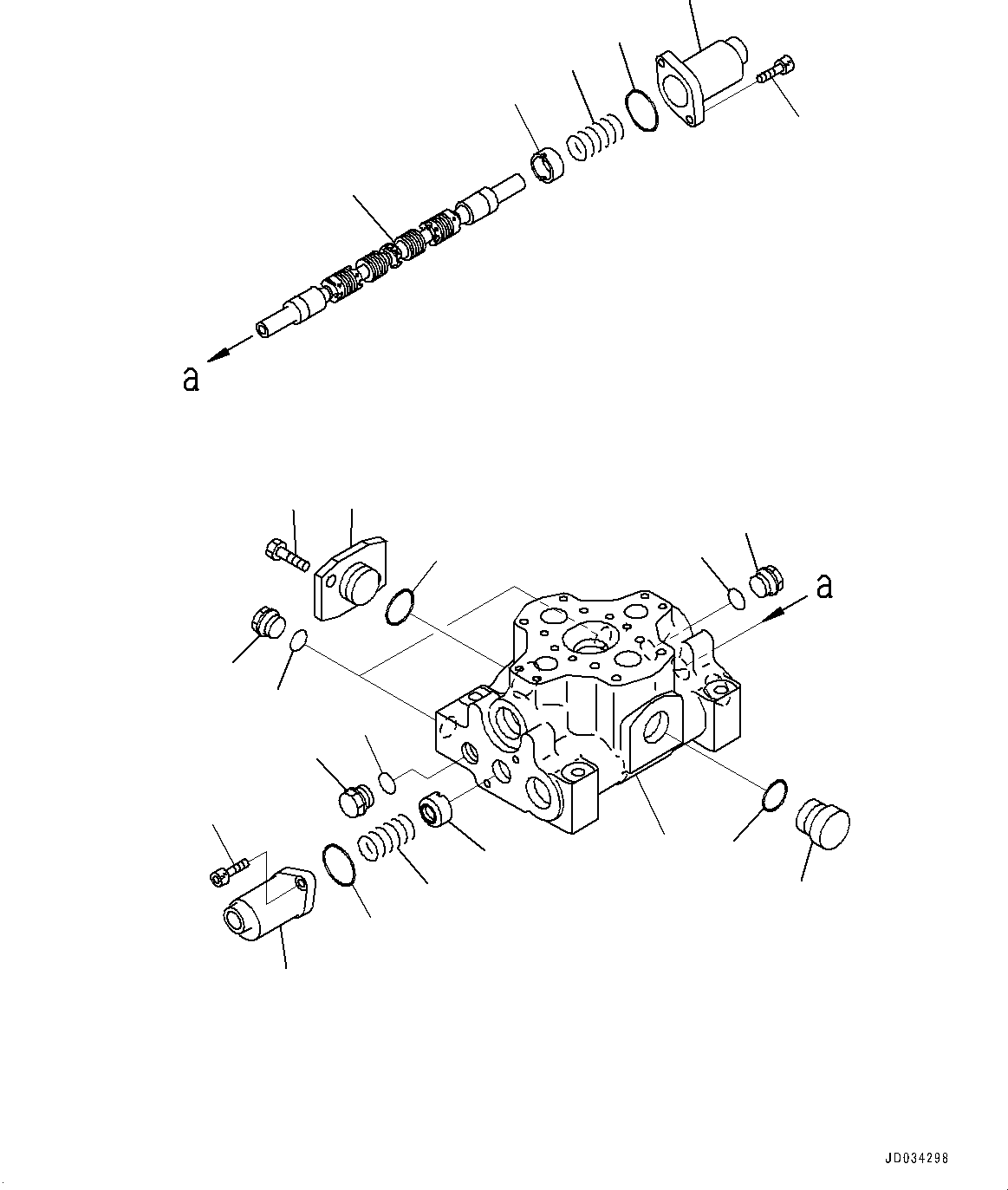 Komatsu parts book diagram for PC800-8E0 S/N K55001-UP: SERVICE VALVE PIPING, 1 ATTACHMENT, INNER PARTS, SERVICE VALVE (1/3)