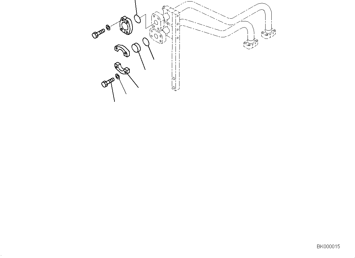 Komatsu parts book diagram for PC800-8E0 S/N K55001-UP: SERVICE VALVE PIPING, 1 ATTACHMENT, RELATED PARTS