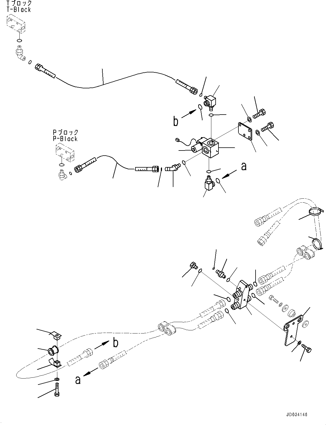 Komatsu parts book diagram for PC800-8E0 S/N K55001-UP: PROPORTIONAL PRESSURE CONTROL (PPC) PUMP PIPING, 1 ATTACHMENT, (PPC) LOCK SOLENOID VALVE
