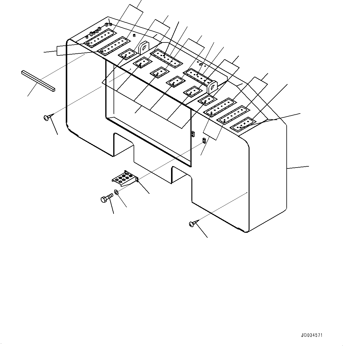 Komatsu parts book diagram for PC800-8E0 S/N K55001-UP: COUNTERWEIGHT, ADDITIONAL COUNTERWEIGHT (#K55001-K55024)