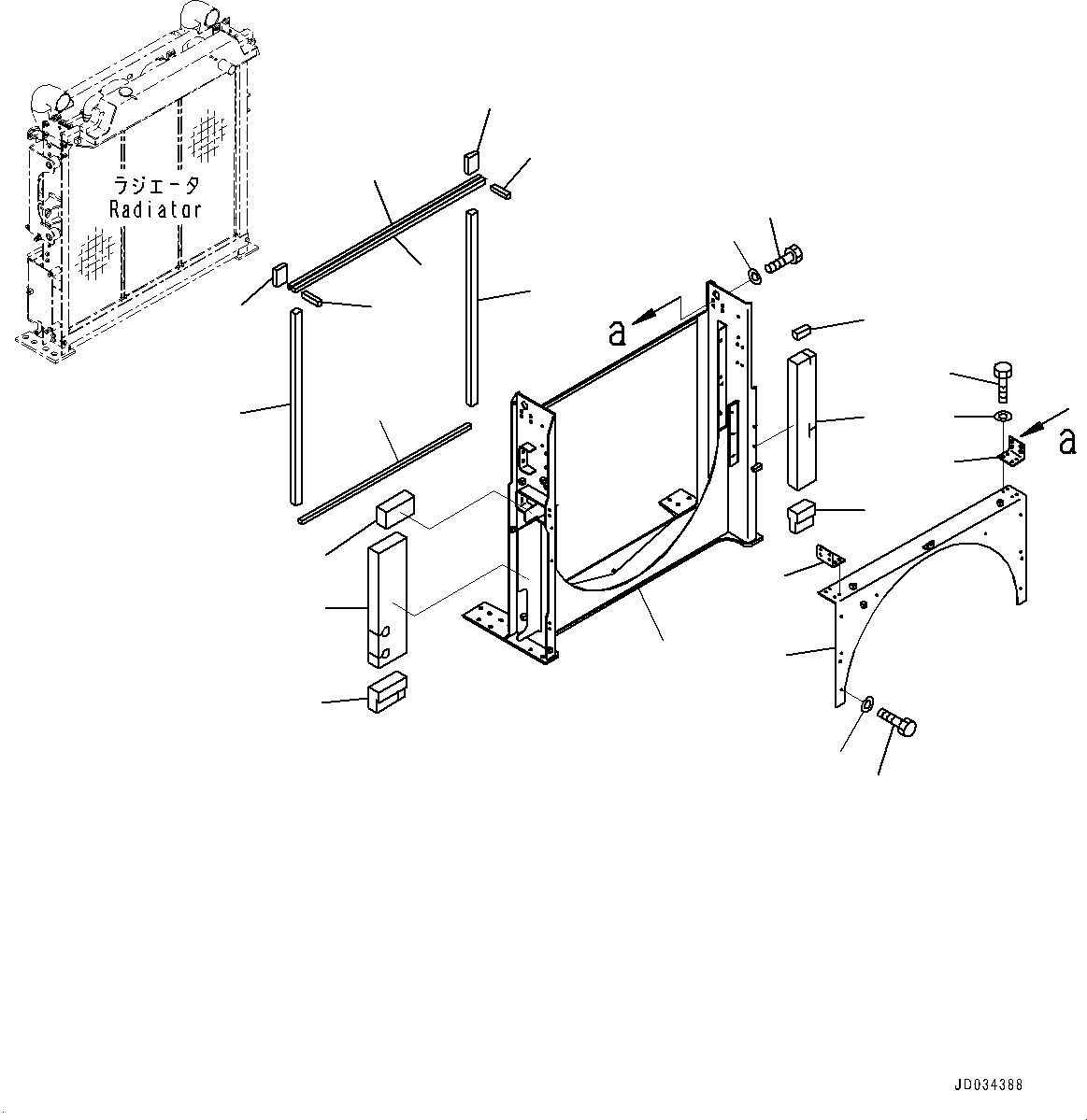 Excavators Komatsu / PC800SE-8E0 S/N 65001-UP(0000545c) / Cooling System, Shroud (#65001-)(C004003 : C0100-004003)